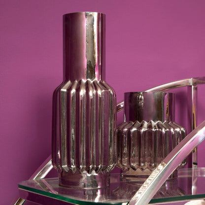 Onice Silver Small Glass Vase