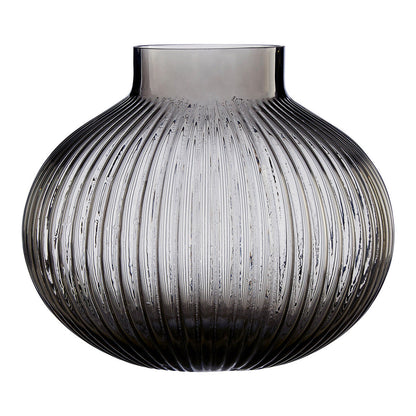Nullah Small Smoked Grey Glass Vase