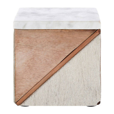 Bowerbird Cowhide Small Trinket Box