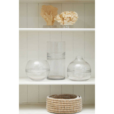 Optik Clear Glass Round Vase