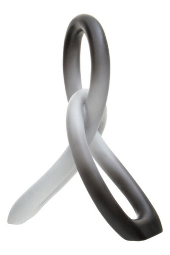 Broc Ombre Black and White Knot Sculpture