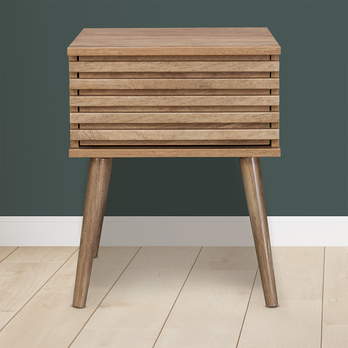 Kyoto Side Table Natural 1 Shelf 1 Drawer