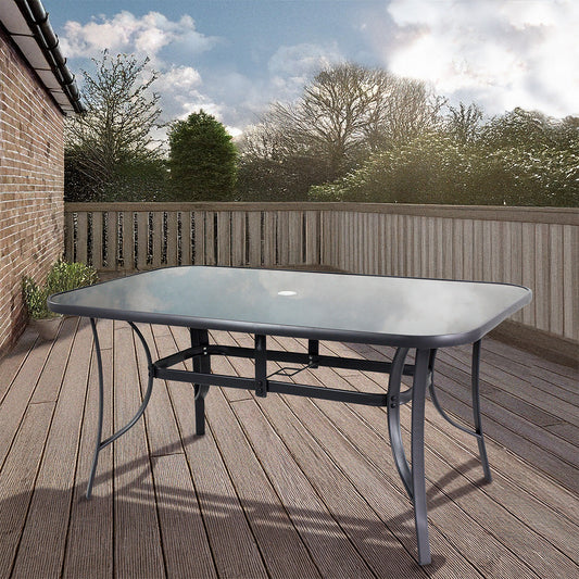 Hartwell Garden Table Steel Rectangular by Wensum - 150cm