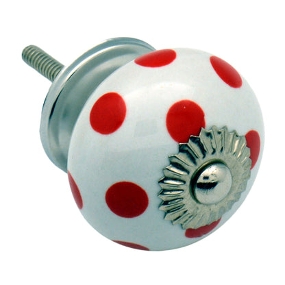 Round Spot Ceramic Cabinet Knob