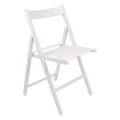 White Beech Wood Folding Chair