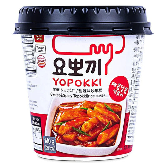 YOUNG POONG Yopokki Sweet & Spicy Topokki(Rice Cake) 140g