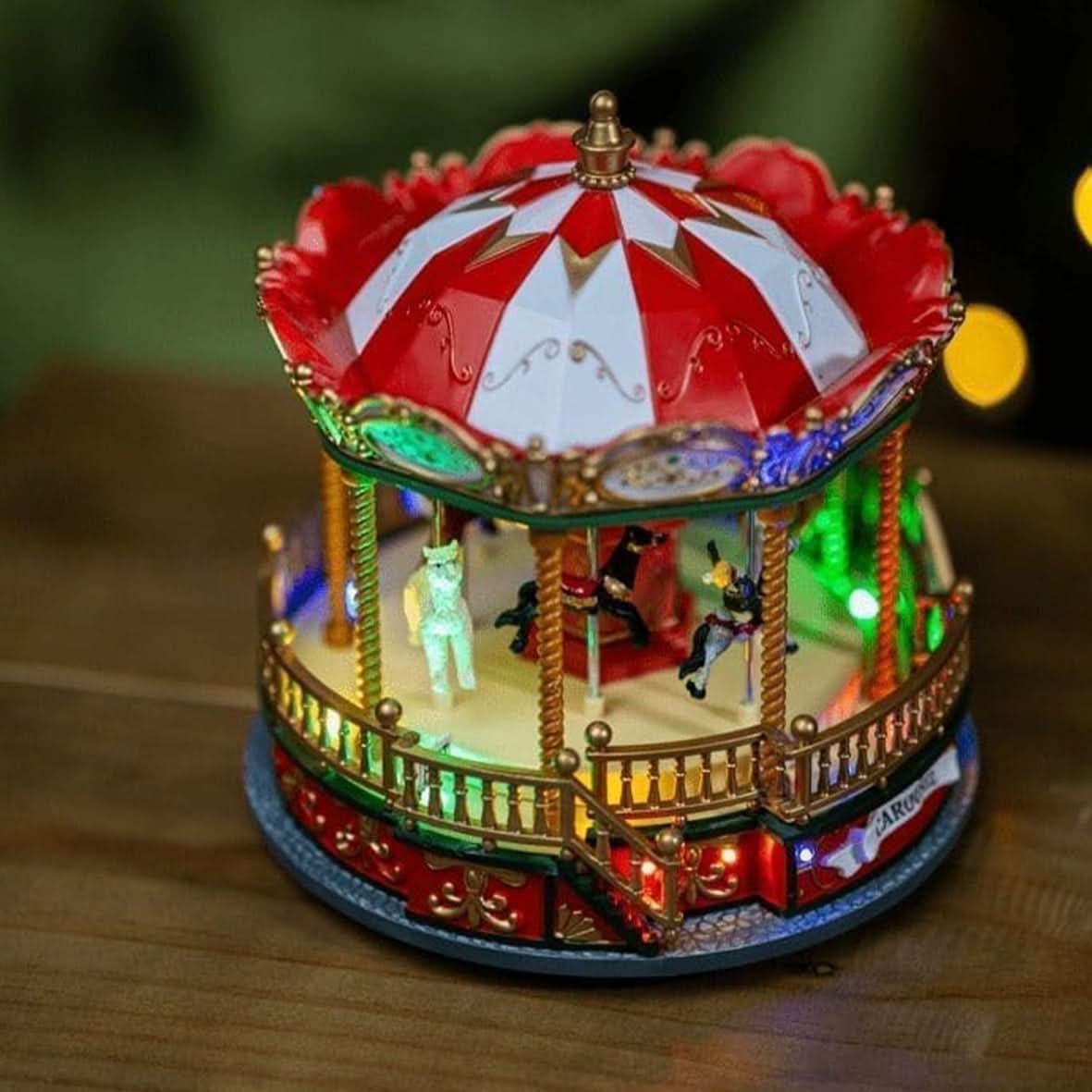 Led Carousel Christmas Scene