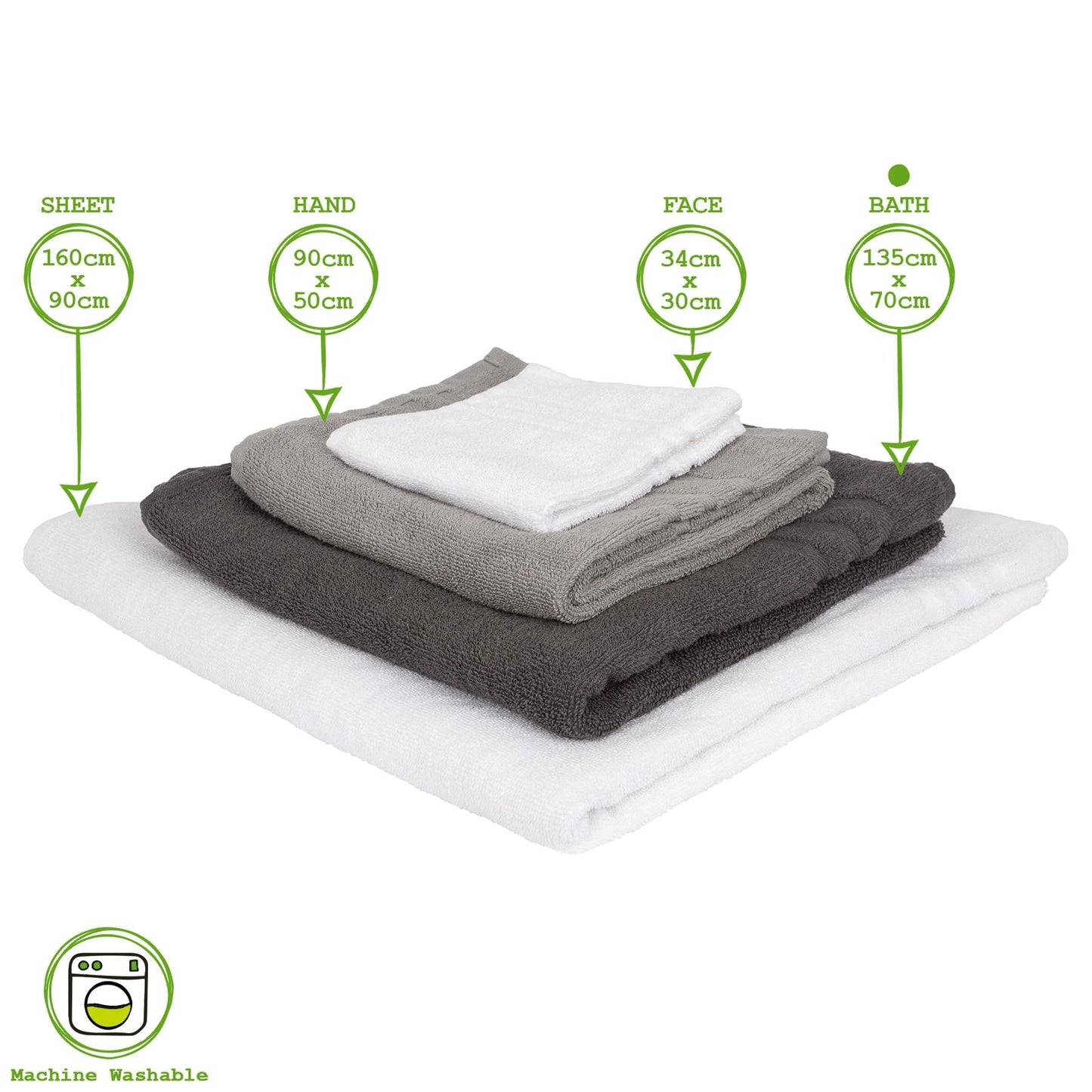 135cm x 70cm Cotton Bath Towel