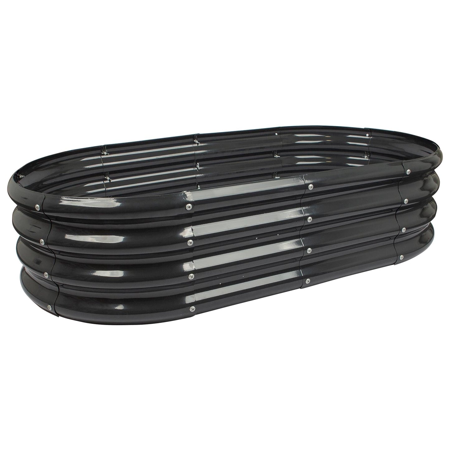 120cm x 60cm Rounded Galvanised Steel Raised Garden Bed