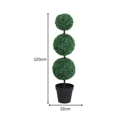Faux Trio Topiary Tree