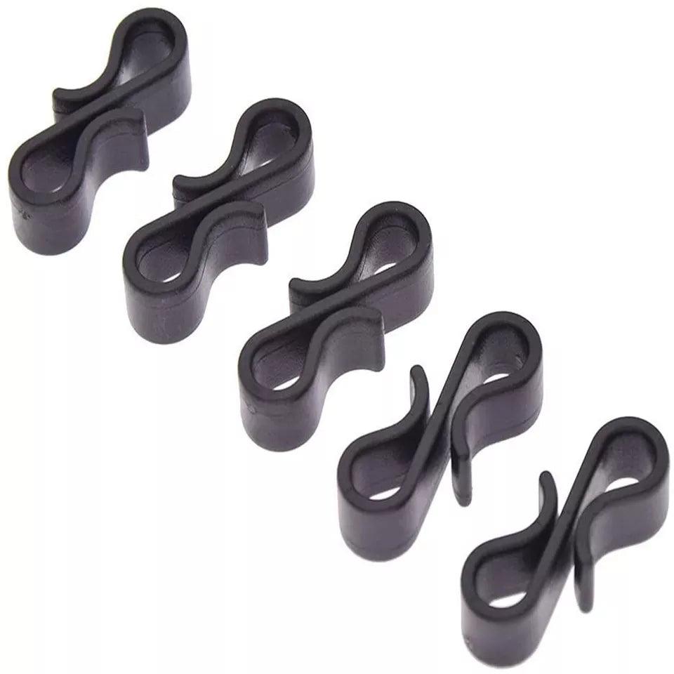 20 x Black Guttering Hanging Clips / S Clips for String Lights
