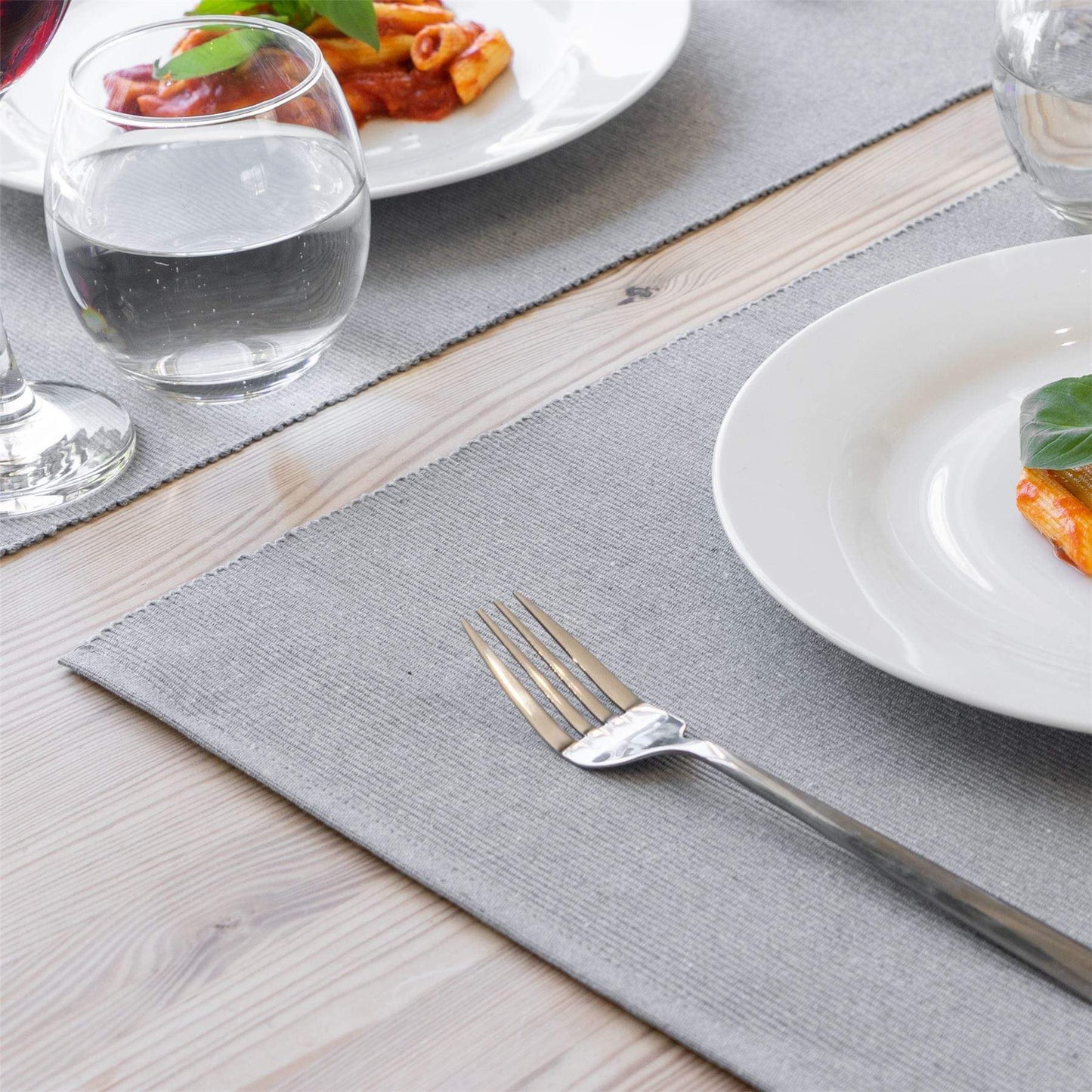 45cm x 34.5cm Ribbed Cotton Placemats - Pack of Six