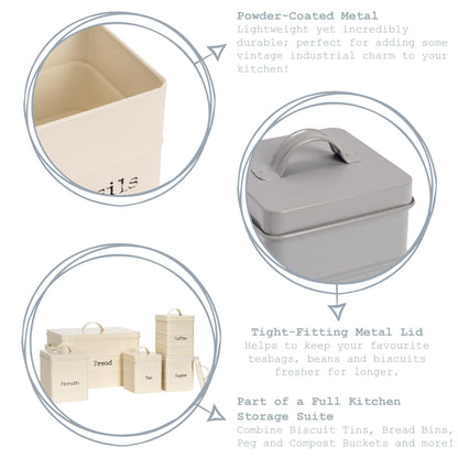 Vintage Metal Sugar Canister