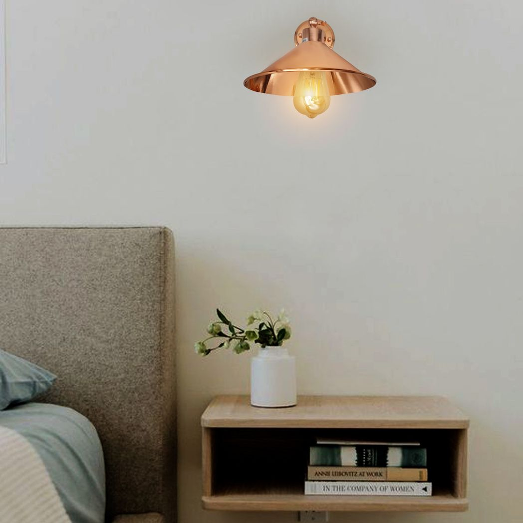 Rose Gold Retro Wall light Sturdy Metal Lamp Finish E27 lamp