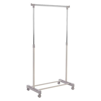 Ralesi Grey And Chrome Finish Clothes Hanging Rail With Wheels