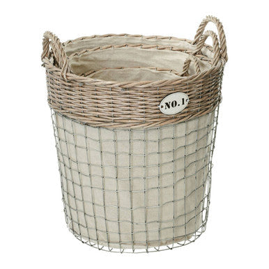 Lida Set Of Three Round Laundry Baskets