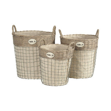 Lida Set Of Three Round Laundry Baskets