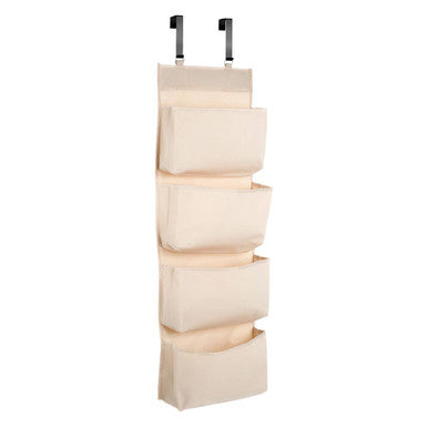 Verti 4 Tier Cream Over Door Hanging Organiser