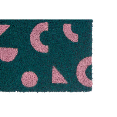 Shapes Green Coir Doormat