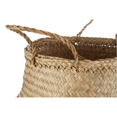 Gold Sequin Large Seagrass Basket