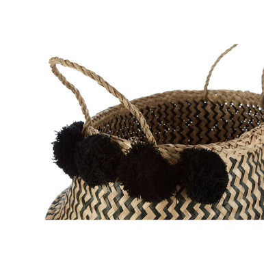 Lidi Pom Pom Seagrass Basket
