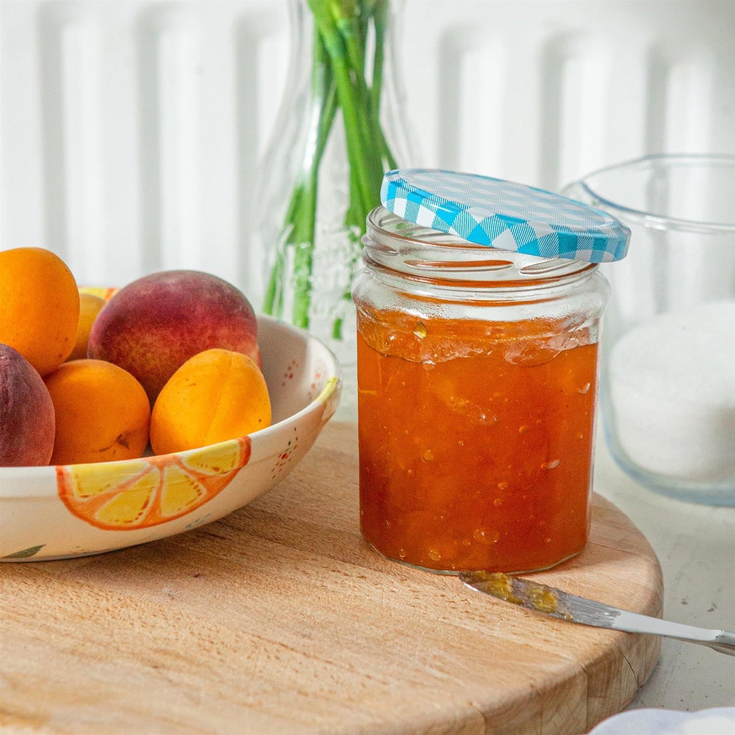 380ml Glass Jam Jars with Lids - Pack of 6