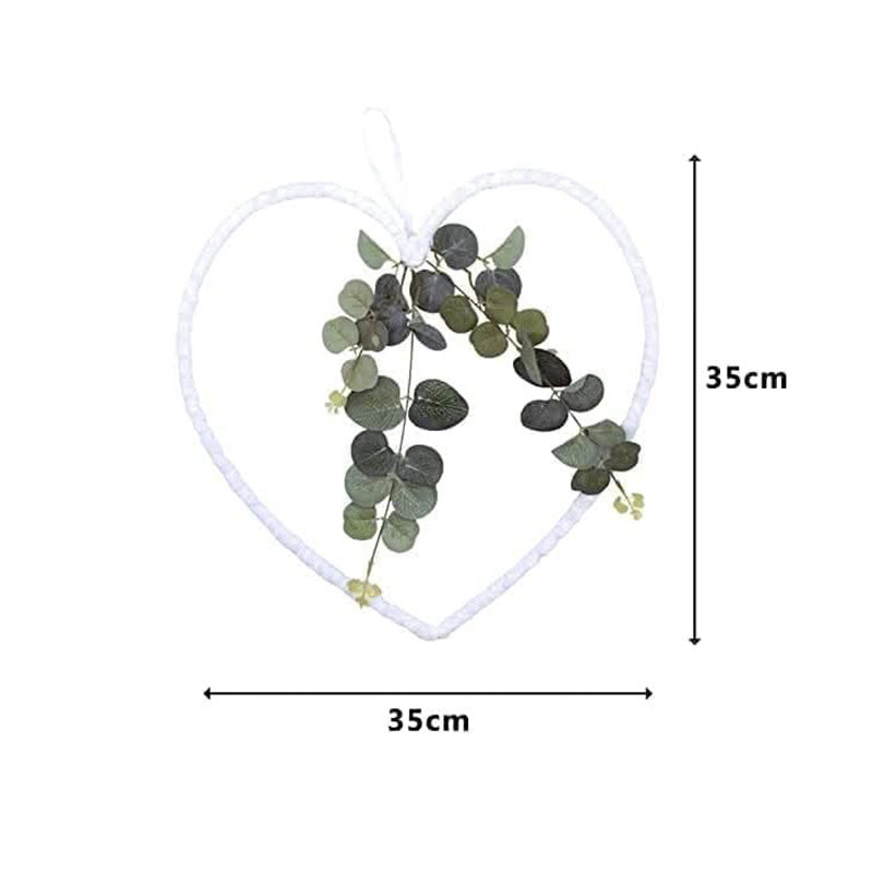 Artificial Small Eucalyptus Heart Shaped Wreath