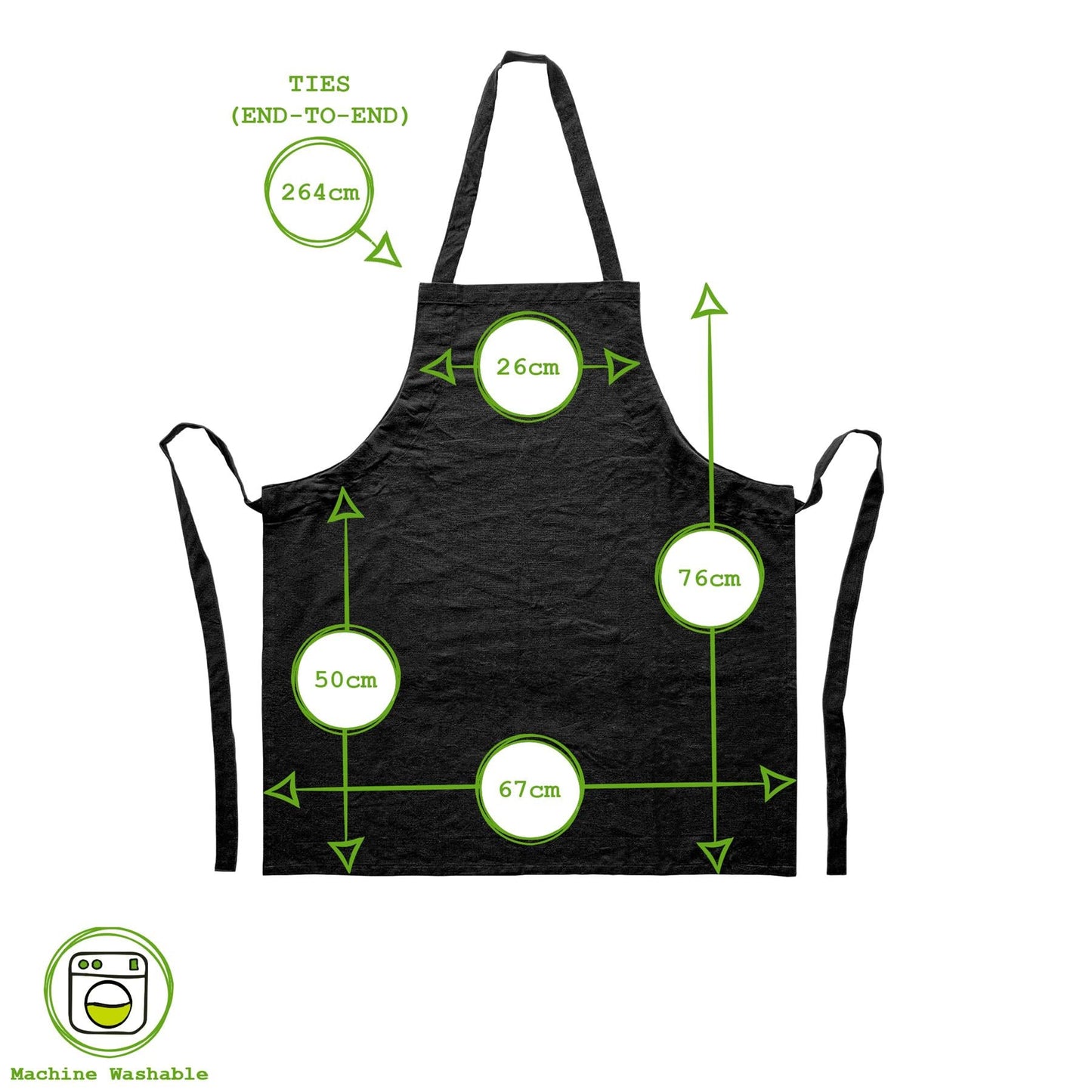 Cotton Kitchen Bib Apron - One Size