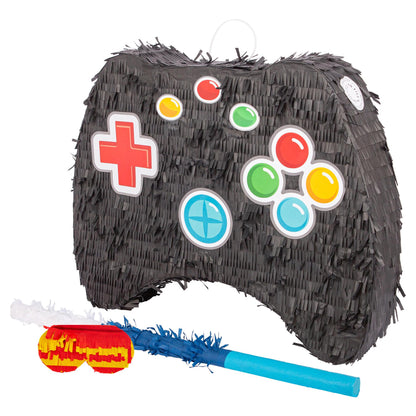 3pc Game Controller Large Pinata Set with Stick & Blindfold