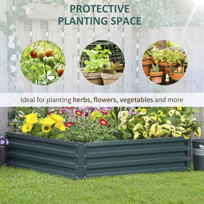 Square Raised Garden Bed Box with Weatherized Steel Frame for Vegetables