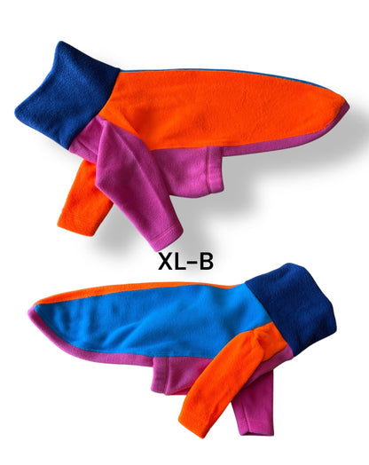 Fleece Jumper - Neon Colour Block