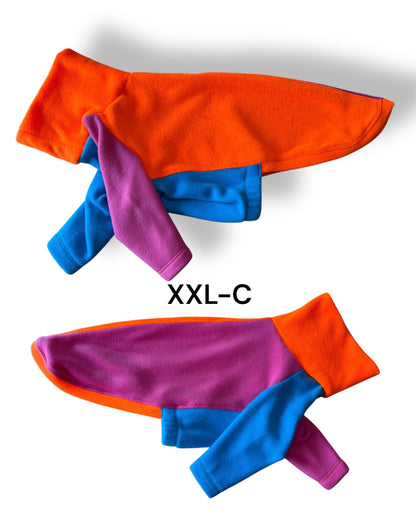 Fleece Jumper - Neon Colour Block