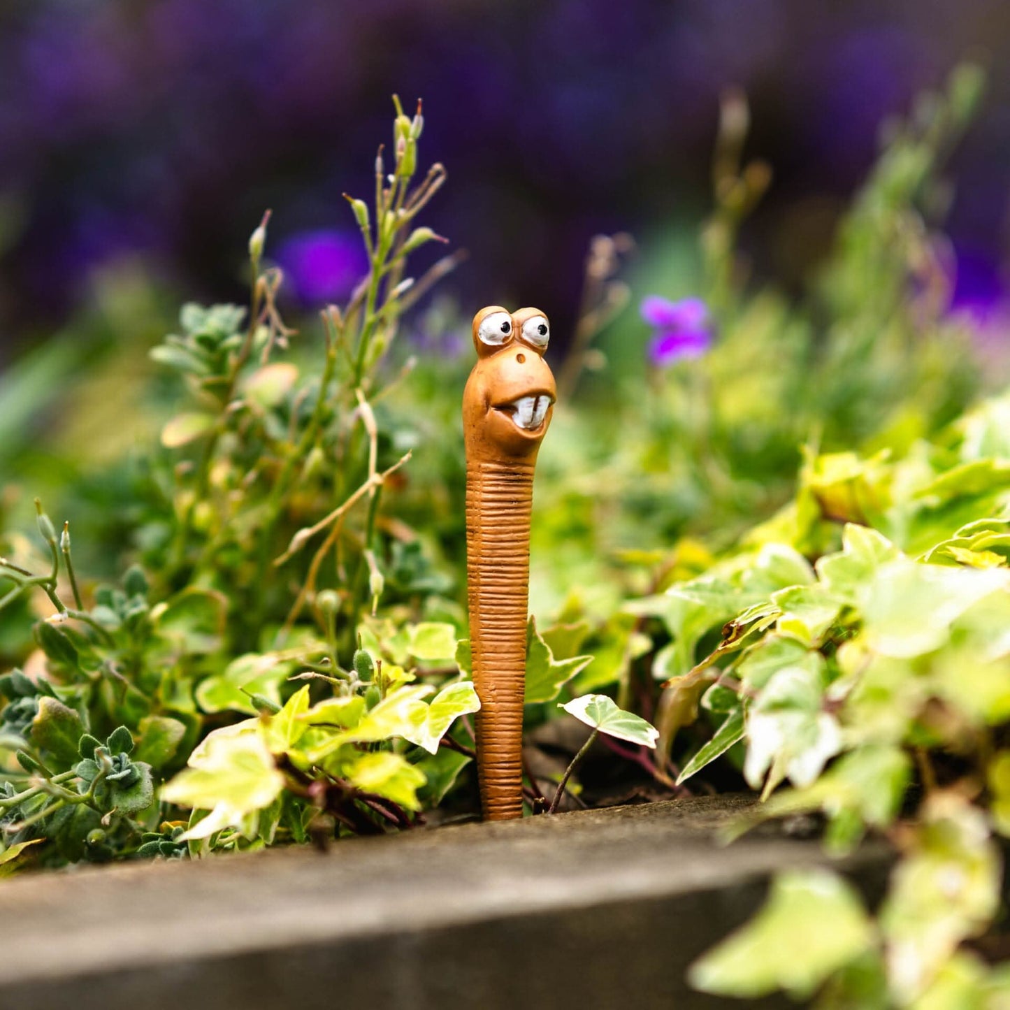 5pc Garden Worms Family Ornaments Miniature Set Resin Decorative Figurines Plant