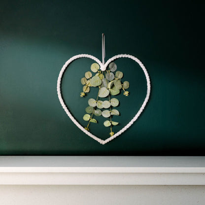 Artificial Small Eucalyptus Heart Shaped Wreath