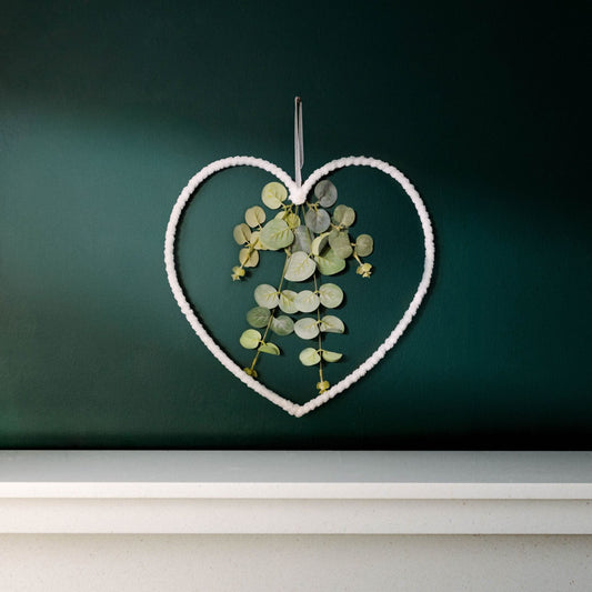 Artificial Small Eucalyptus Heart Shaped Wreath