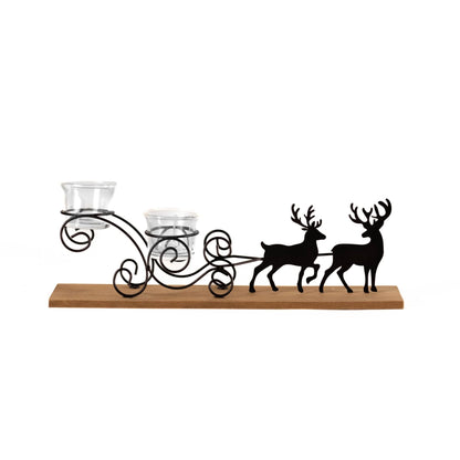 Reindeer 2pc Candle Holder
