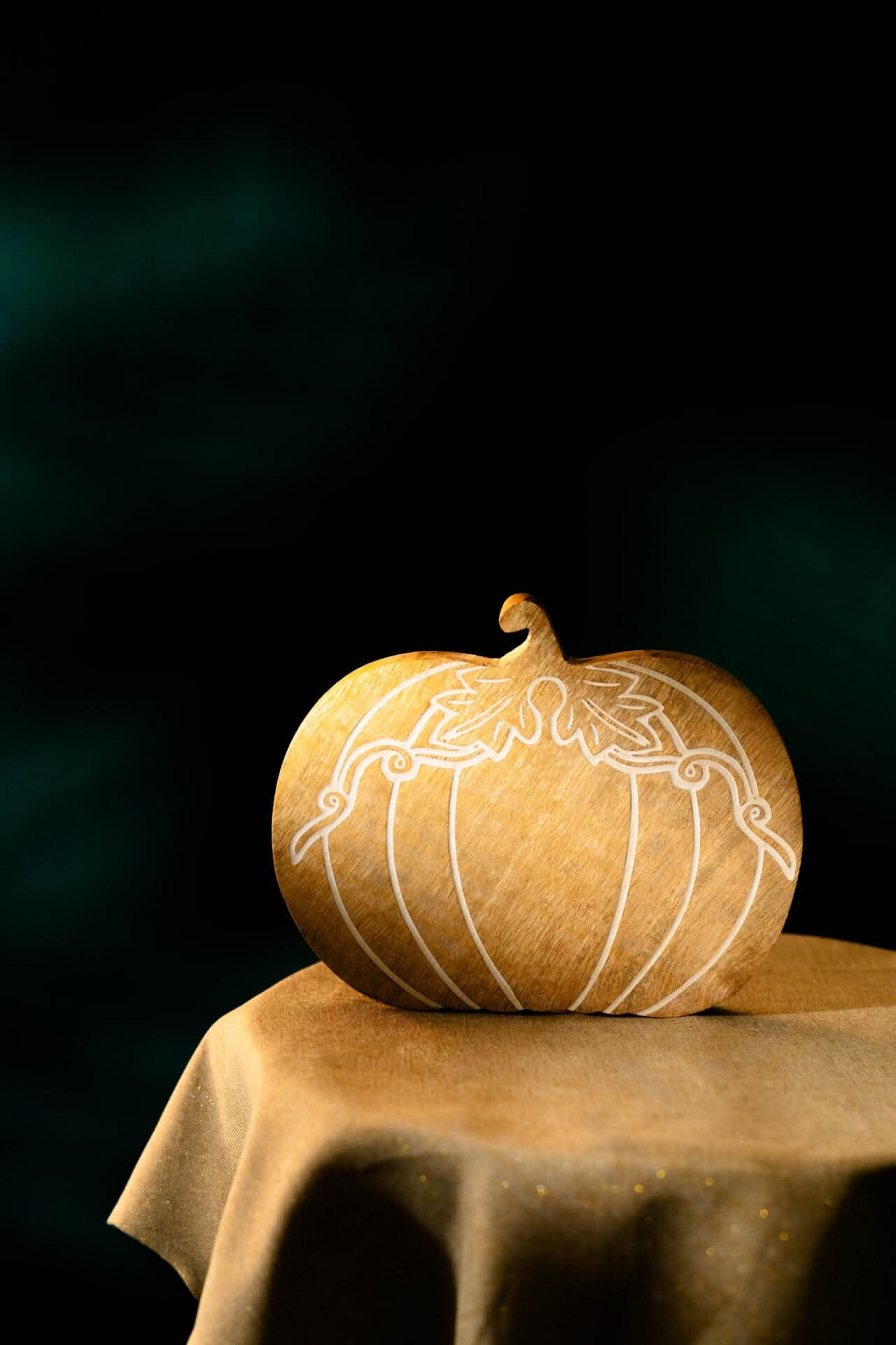 Autumn Wooden Pumpkin Ornament