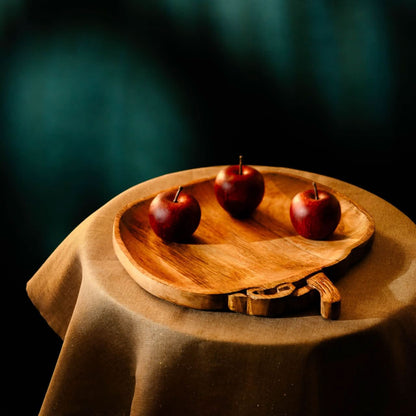 Wooden Pumpkin Serving Tray
