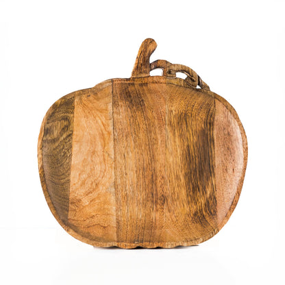 Wooden Pumpkin Serving Tray