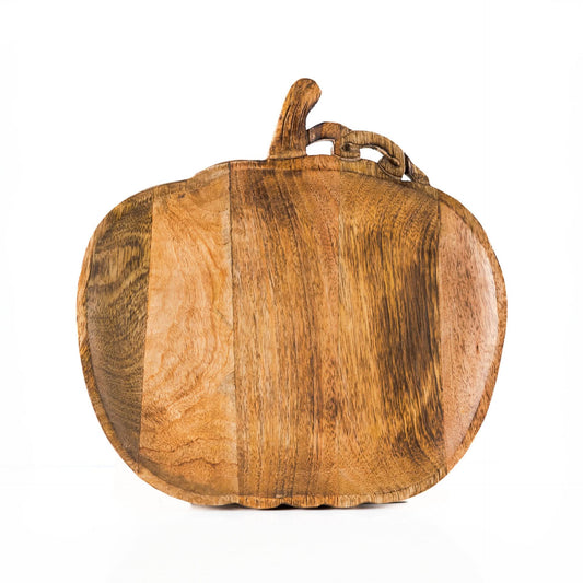 Wooden Pumpkin Serving Tray