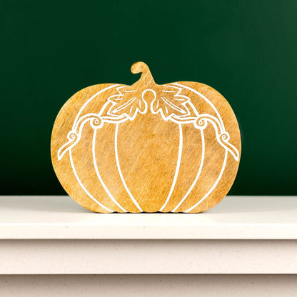 Autumn Wooden Pumpkin Ornament