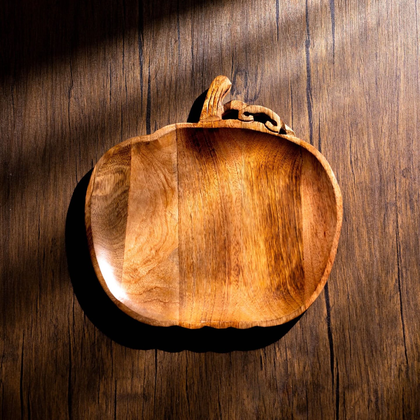 Wooden Pumpkin Serving Tray