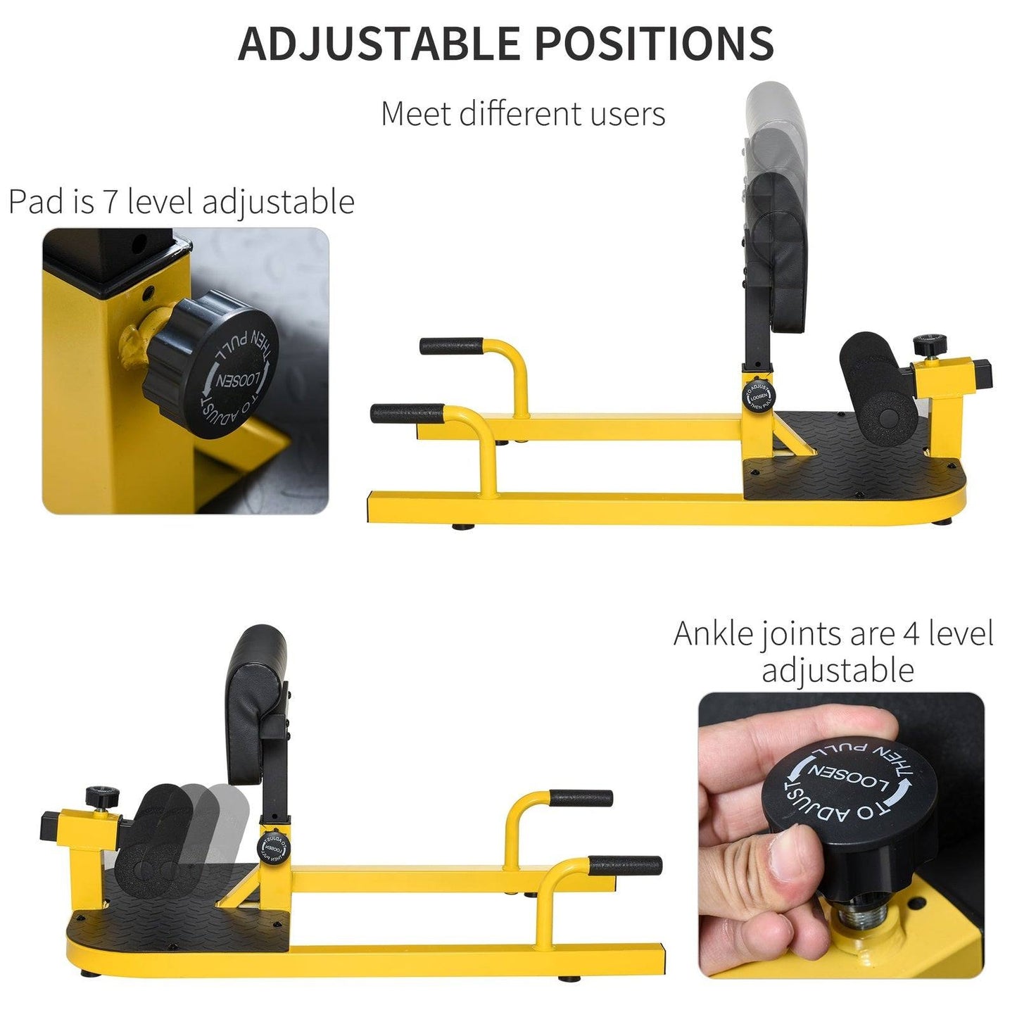 3-in-1 Conditioning Compact Full Body Workout Ergonomic Sissy Squat Machine