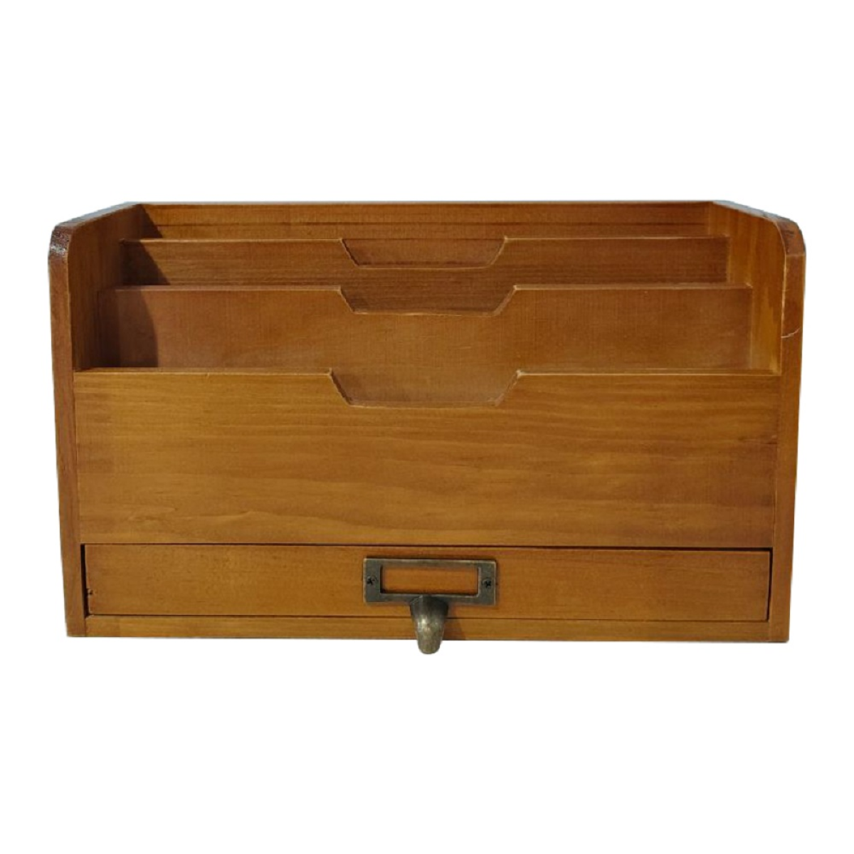 Letter Rack Document Rack Wooden Office Shelf Post Tray Desk Organiser Letter Tray Box For Magazines Papers and Documents