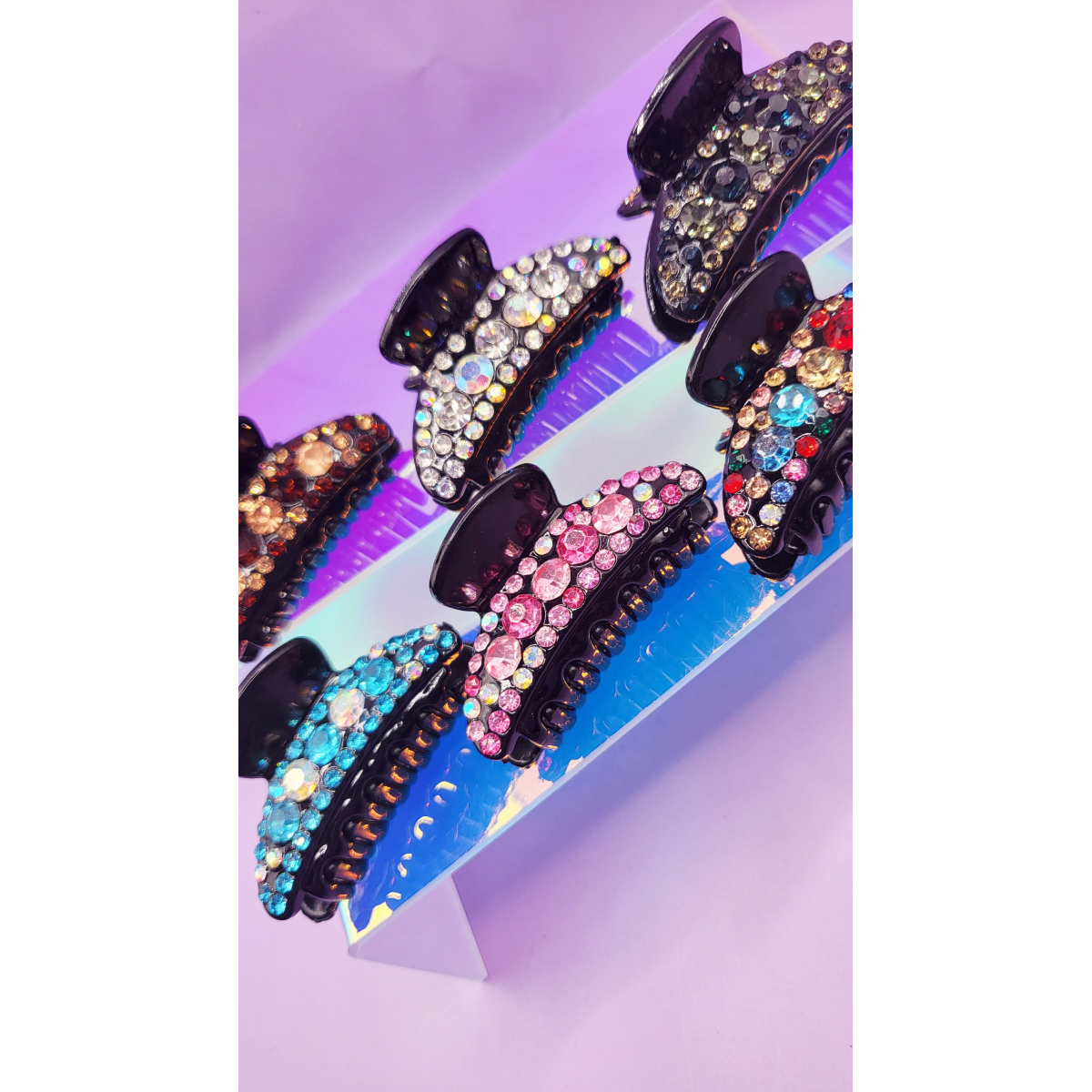 Luxe Jeweled Hair Clamps Pack of 12