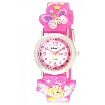 Ravel Children Girls 3D Cartoon Time Teacher Watch Fairy R1513.76