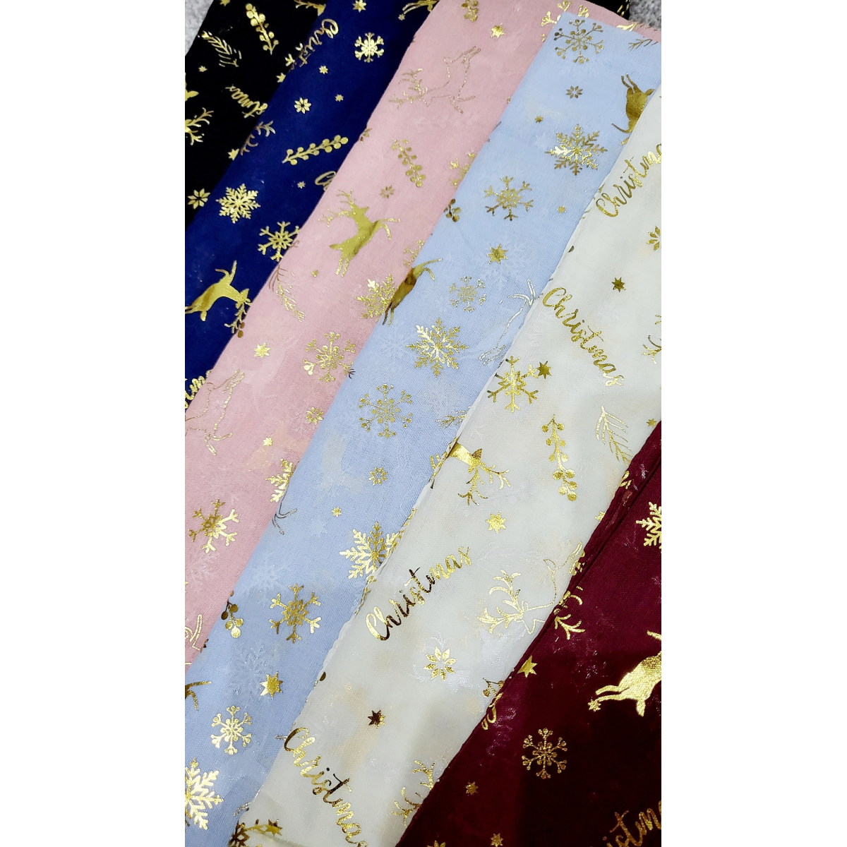 Christmas  Shimmer Scarf Pack of 12