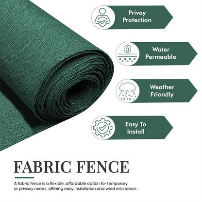 Green Fabric Fence 150gsm - 1.5m x 10m