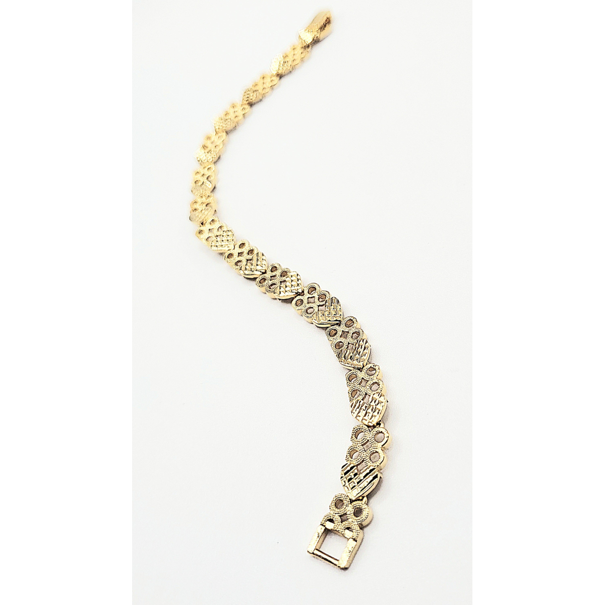 Elements Hearts Shiny Gold Link Bracelet