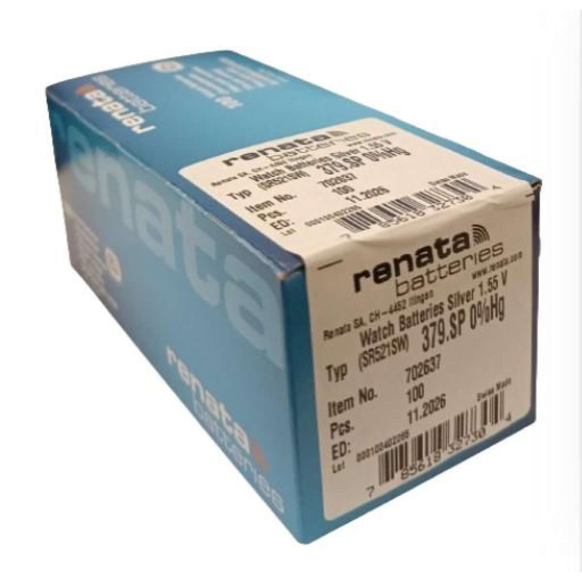 RENATA SP 379 Watch Batteries Pack of 100